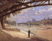 Julius Paulsen Under the Pont des Arts oil painting artist
